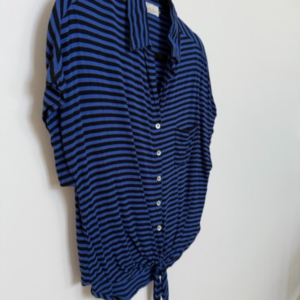 Fighting Eel Ava Sky Button Down Blouse- Size S - image 3